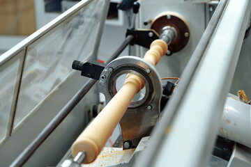 Process of making balusters from wood in furniture manufacture