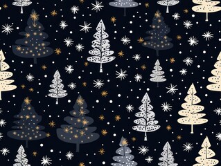 snow winter seamless pattern template