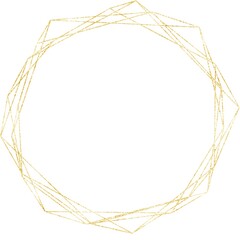 Luxury gold victorian frame. Gold frame sparkling. Gold holidays banner, line decorations. Golden Geometric wedding design illustration for poster, cover, invitation, ads.