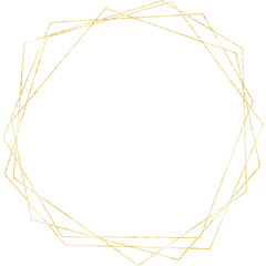 Golden Luxury gold victorian frame. Gold frame sparkling. Gold holidays banner, line decorations. Wedding invitation border. Geometric abstract Design illustration for poster, cover, invitation, ads.