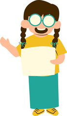 A girl doing presentation