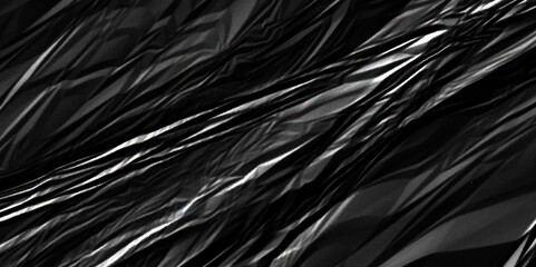 crumpled black paper texture. Dark black crumpled paper texture sheet background. Wrinkled paper texture.