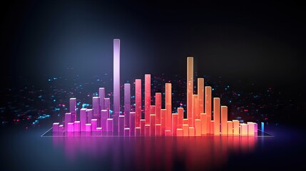 3D image of abstract stats background