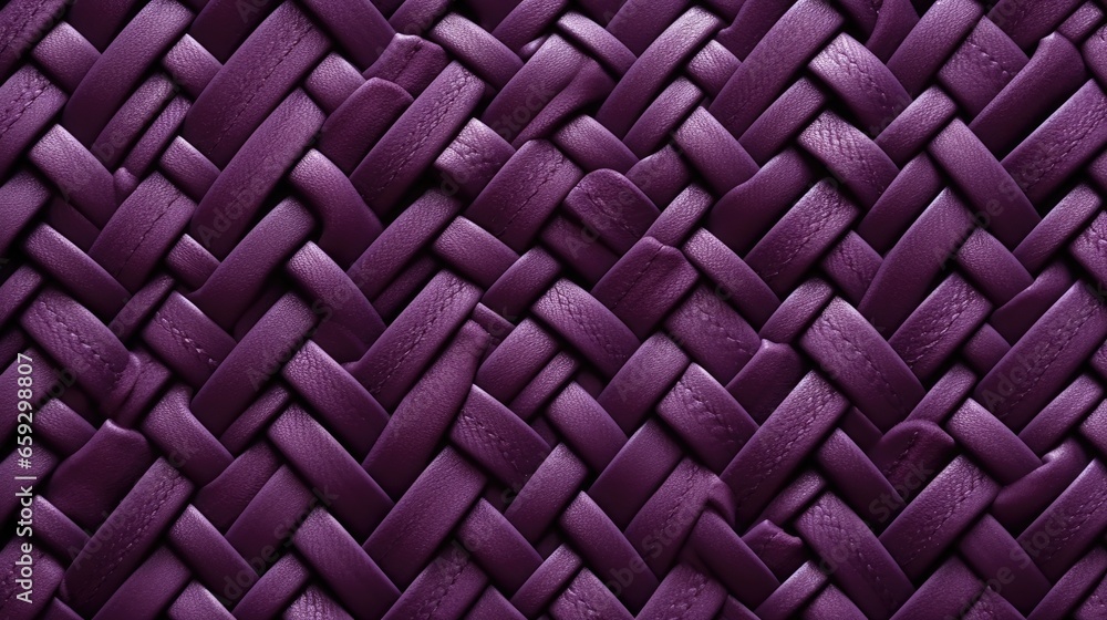 Aufkleber closeup of a textured dark purple fabric with a wicker like pattern