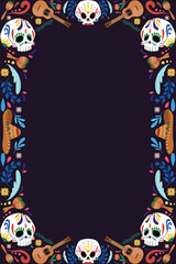 Dia de Los Muertos Frame Background