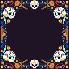 Dia de Los Muertos Frame Background