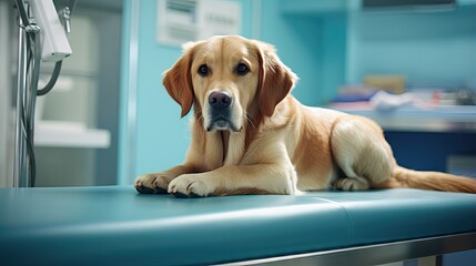 Cute dog photo taken at vet s office