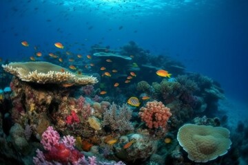 Fototapeta na wymiar Realm of marine life in the vast ocean. Generative AI