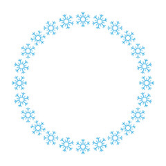 Snowflake Circle Frame