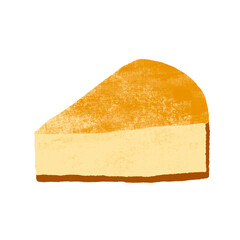 手描き　チーズケーキのイラスト