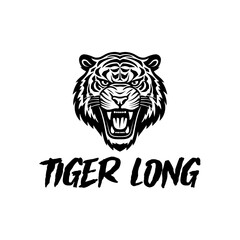 Vintage-inspired head tiger logo designs