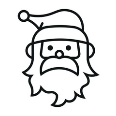 Santa Claus Line Icon