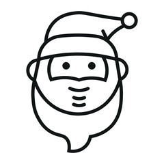 Santa Claus Line Icon
