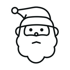 Santa Claus Line Icon