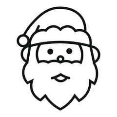 Santa Claus Line Icon