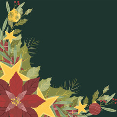 Christmas Element Illustrations Frame Background
