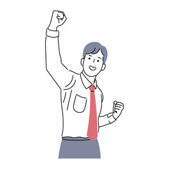 Happy businessman or man vector illustration