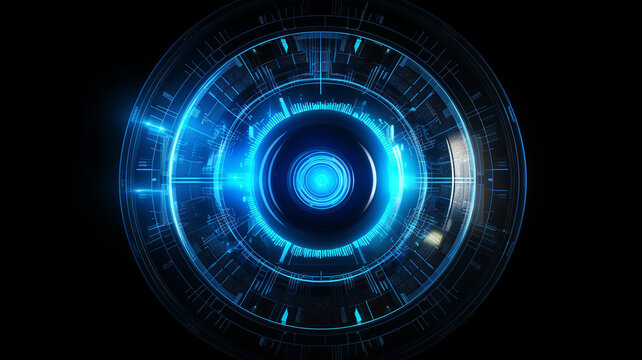 Blue eye technology concept.