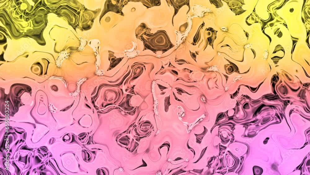 Wall mural abstract wavy texture surface is constantly reflected pattern glossy moving liquid background