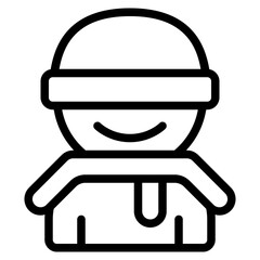 boy icon with outline style and pixel perfect base. Suitable for website design, logo, app and UI. Based on the size of the icon in general, so it can be reduced.