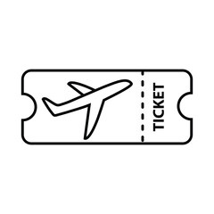 ticket icon vector. plane ticket sign