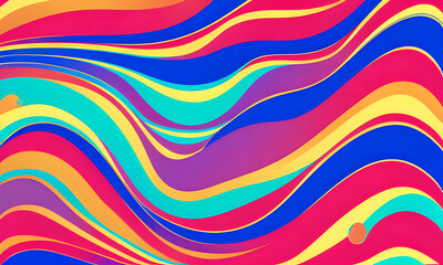 Abstract colorful neon background led artificial intelligence, bright colorful waves, modern futuristic texture, background canvas, generative AI
