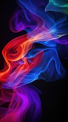 Fototapeta premium Colorful creative smoke on black background