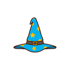 Wizard Hat Flat Design Illustration
