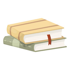 A stack of books. A stack of school textbooks. Vector illustration