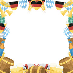 Oktoberfest Festival Illustration Frame Background