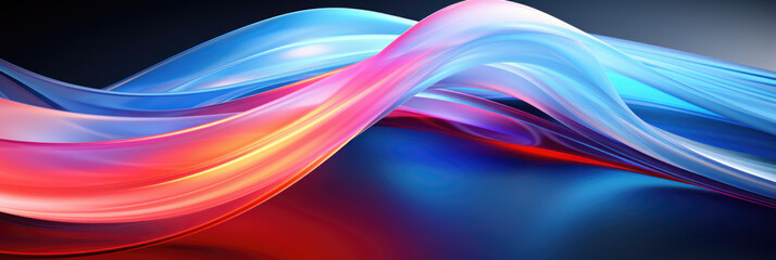 Abstract waves background mixing colors background. Horizontal banner