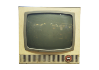 The old TV on the isolated.Retro technology concept.