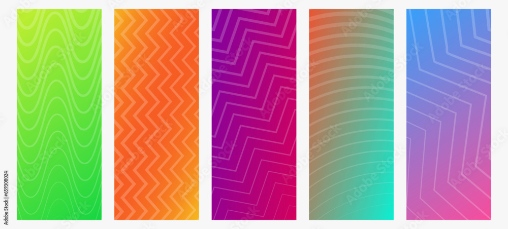 Poster modern colorful gradient background with lines