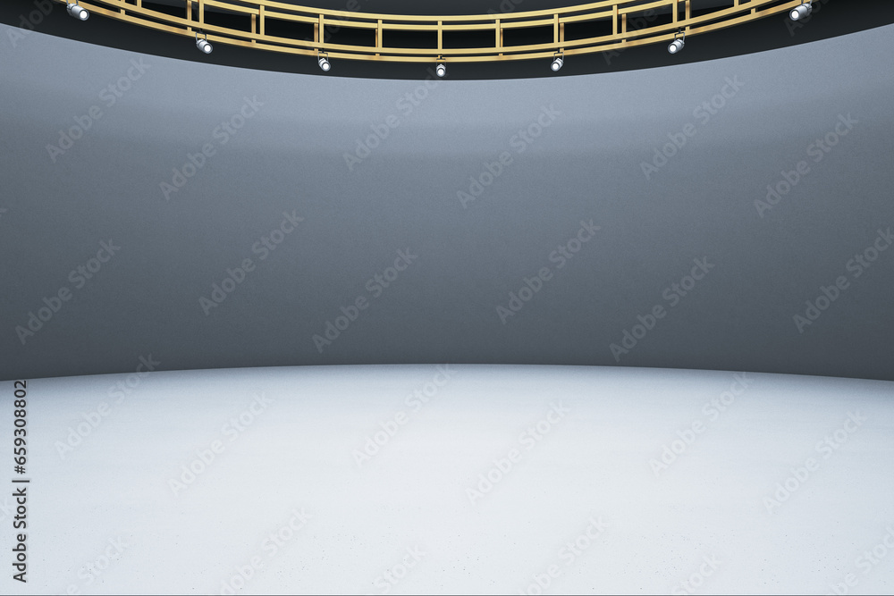 Aufkleber empty concrete interior with mock up place. 3d rendering.