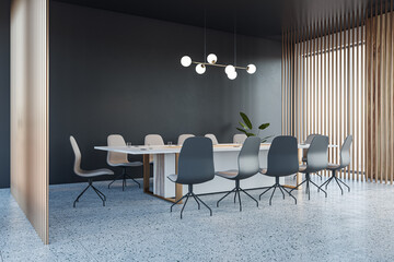 Contemporary meeting room office interior. 3D Rendering.