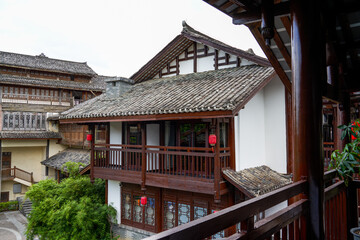 Chinese Chinese style luxurious garden courtyard and ancient building turret © Steve