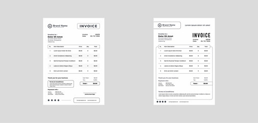 modern invoice template vector design