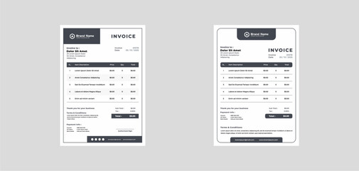 modern invoice template vector design