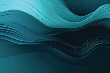 Blue color wavy background with paper cut style