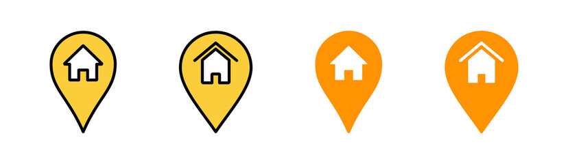 Address icon vector for web and mobile app. home location sign and symbol. pinpoint