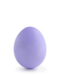 violet easter egg isolated on white background