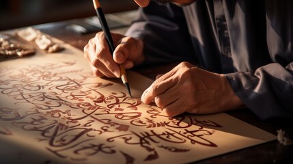 Master Calligrapher at Work