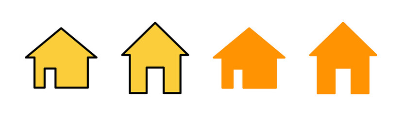 House icon set for web and mobile app. Home sign and symbol