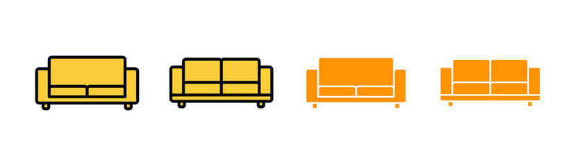 Sofa icon set  for web and mobile app. sofa sign and symbol. furniture icon
