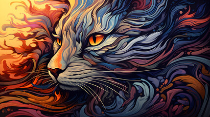 animal artistic abstract background