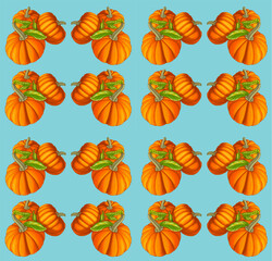 Obraz premium pattern, vector, pumpkin, halloween,autumn,illustration