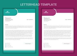 Creative and minimal letterhead design template.