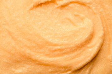 Fruit yogurt ice cream. Smoothies from fresh fruits and berries. Ice cream texture. Delicious sweet dessert close-up as a background.