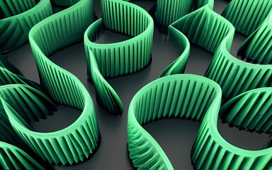 Fototapeta premium Abstract colorful geometric background with 3d shapes. AI Generation