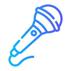 microphone Line Gradient Icon